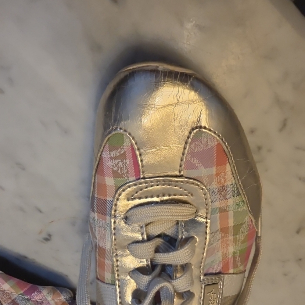 Coach Shoes Size 7.5 Pastel Plaid - Picture 7 of 7